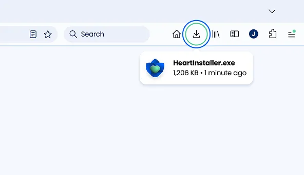 Download Heart Browser – Step 1